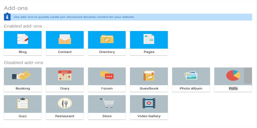 Addons Kyma-Web